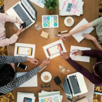 people in a marketing meeting