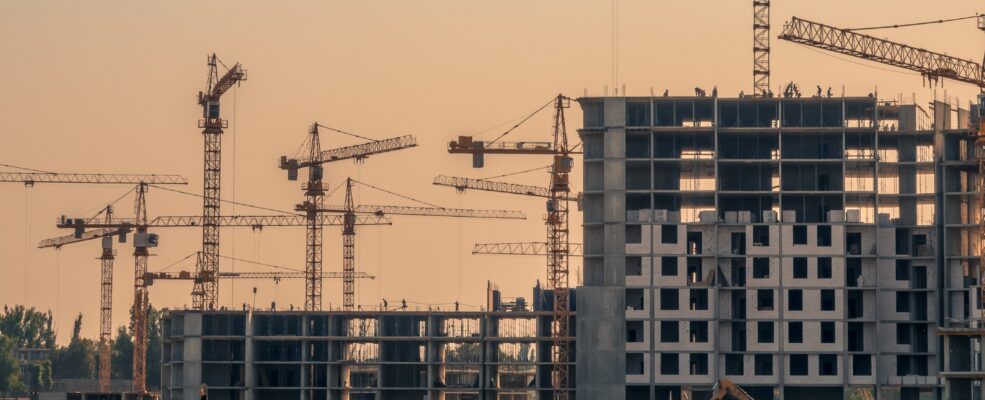 A building in the process of being built. An example of the kinds of images that should be uploaded to an engineering website.