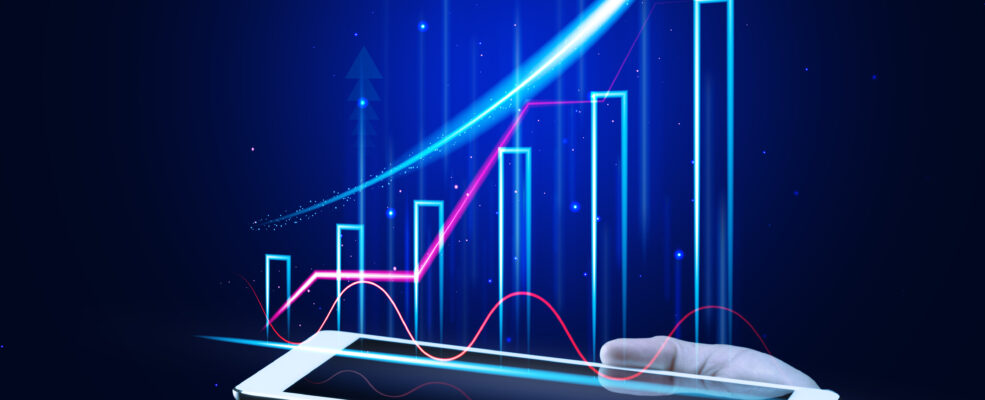 Statistics showing growth, metaphorically after developing a Unique Value Proposition