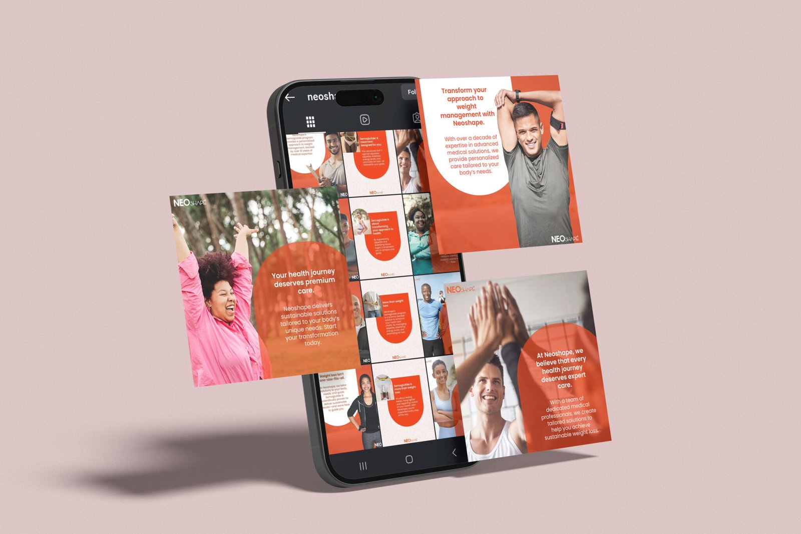 social media mockup phone